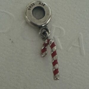Authentic Pandora Candy Cane Christmas Charm